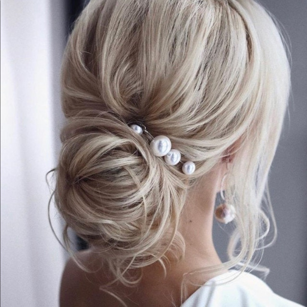 (6) Pearl Hair Pins